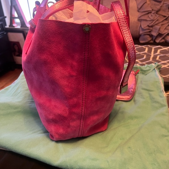 Tiffany & Co metallic pink leather reversible small tote handbag - Picture 7 of 8